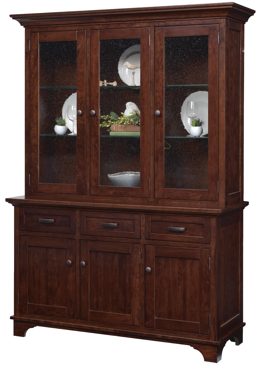 Amish Arlington 3 Door Hutch, Top Only