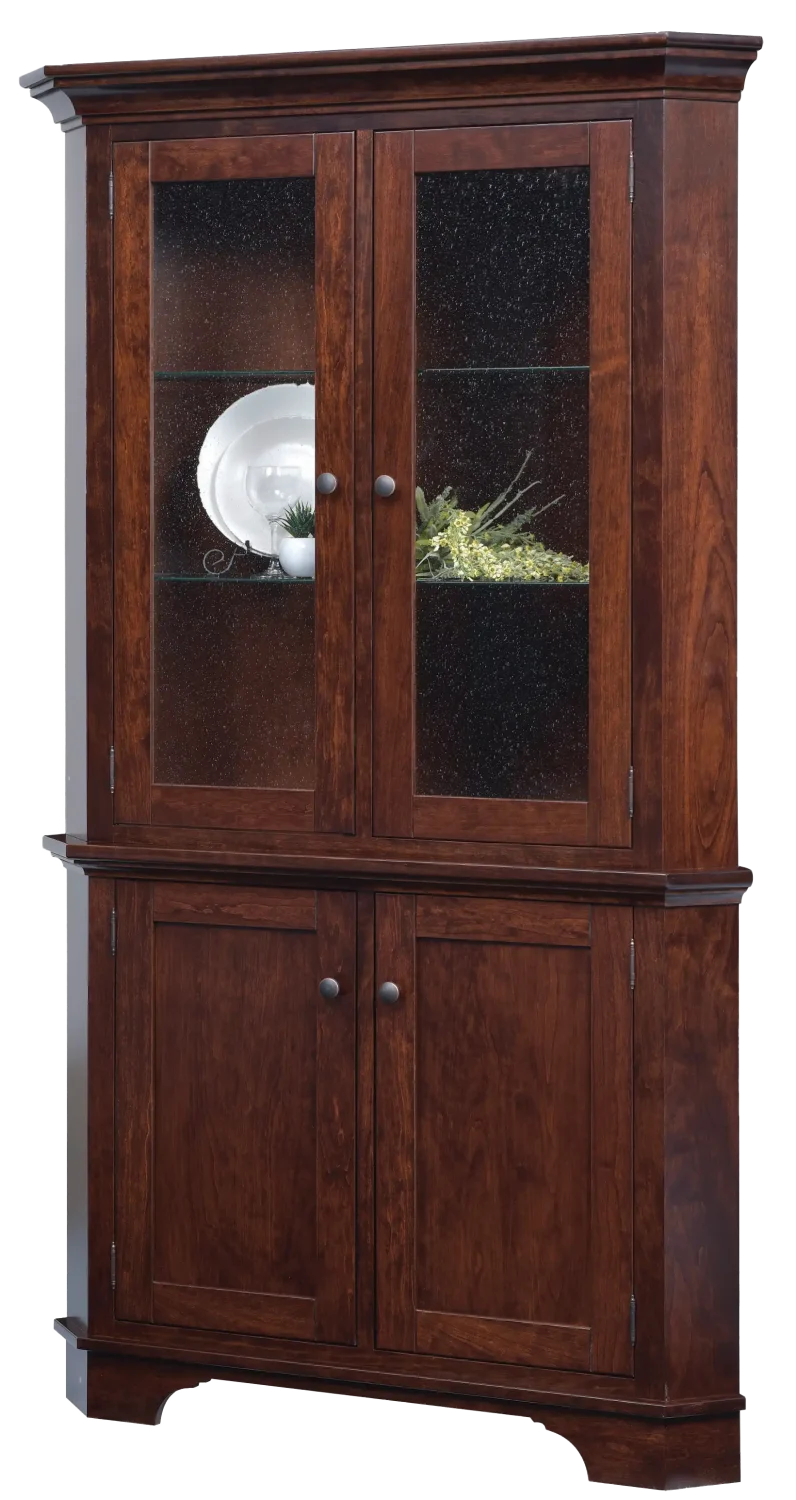 Amish Arlington Corner Hutch, Base Only