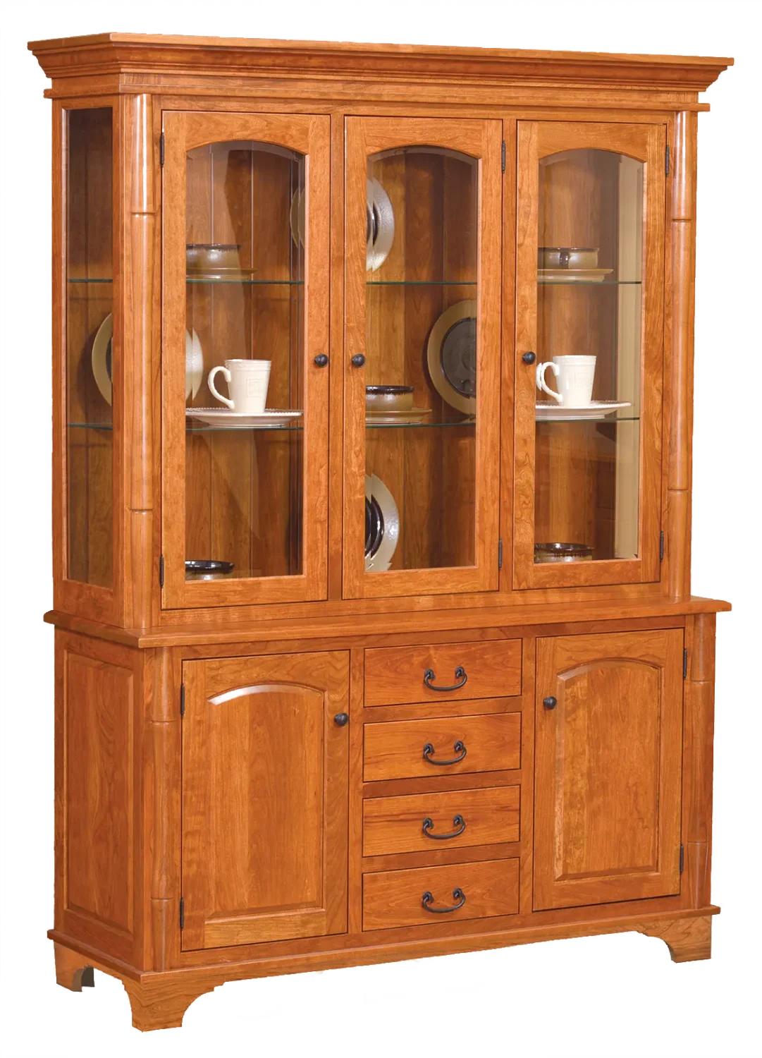 Amish Concord 3 Door Hutch, Base Only