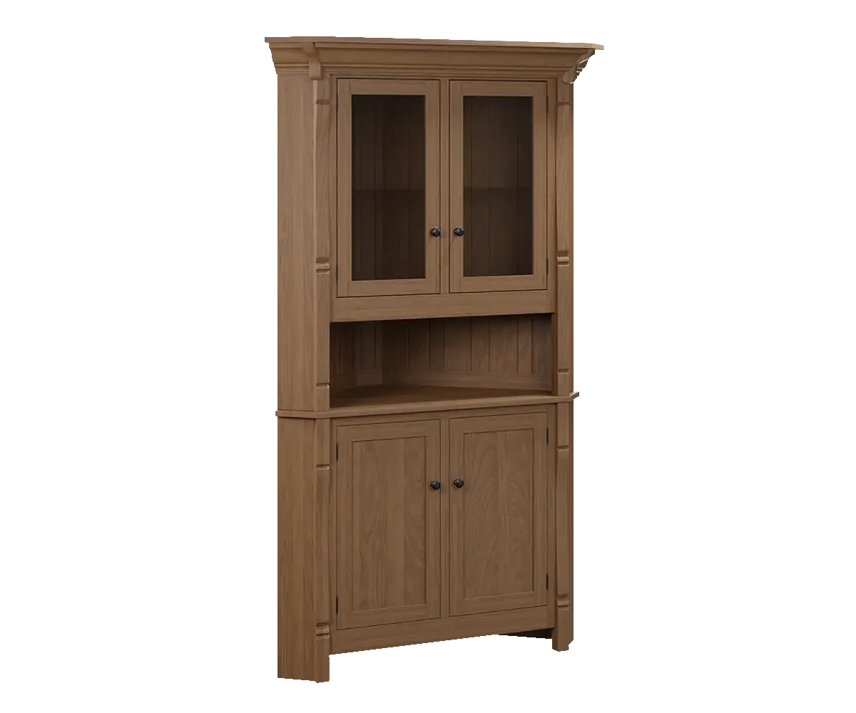 Amish Ashville Corner Hutch, Base Only