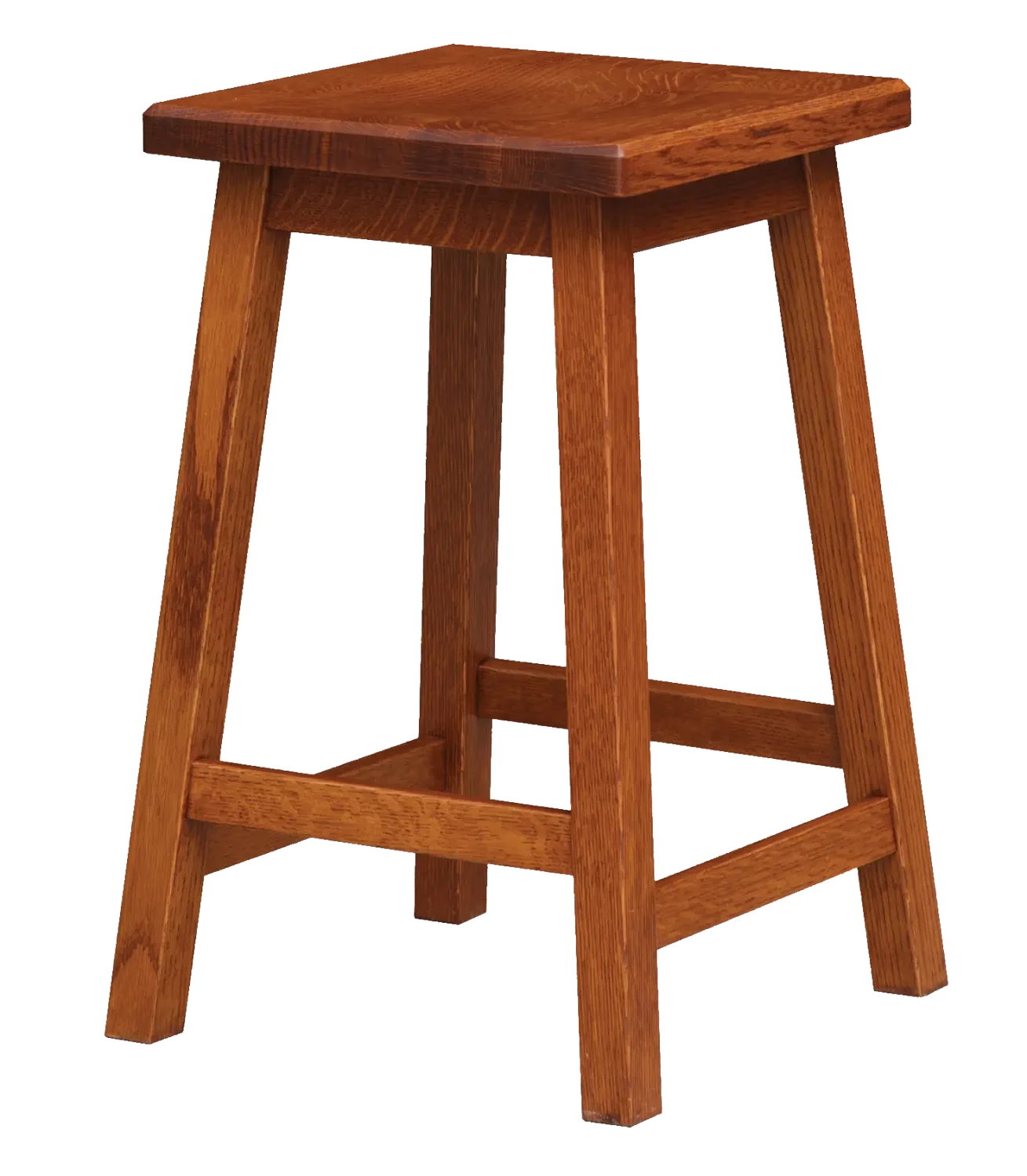 Amish Barrel Square Stool