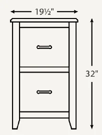 Amish Economy Two-Drawer File Cabinet