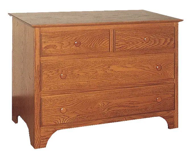 Amish Shaker Dresser with 4 Drawers