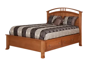 Amish Crescent Panel Bed