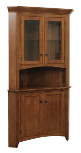 Amish Sara Ann 2 Door Corner Hutch, Base Only