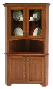 Amish Mary Ann 2 Door Corner Hutch, Top Only