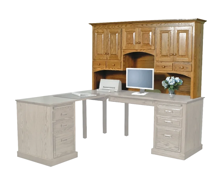 Amish Traditional Hutch* for 72″ Desk (Drawing)