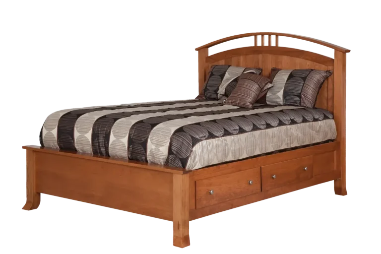 Amish Crescent Panel Bed