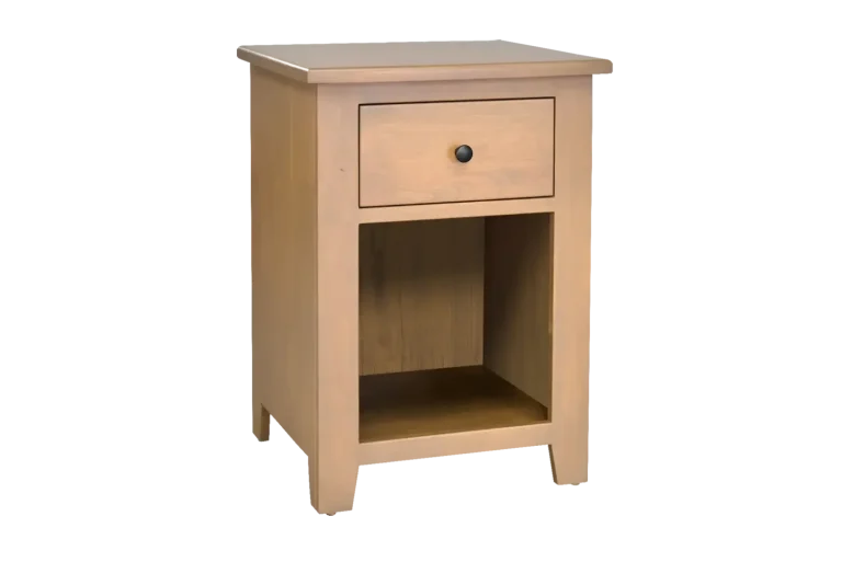 Amish Charland Nightstand with 1 Drawer, open