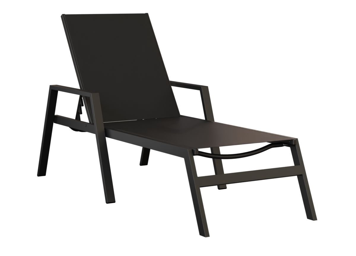 Vida Aluminum+Sling Chaise Lounge with Arms by Berlin Gardens