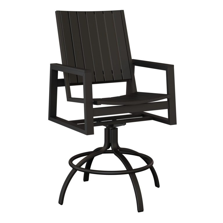 Vida Aluminum+Poly Swivel Bar Chair by Berlin Gardens