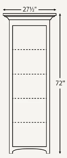 Amish Mission 24″ Open Bookcase* (Drawing)