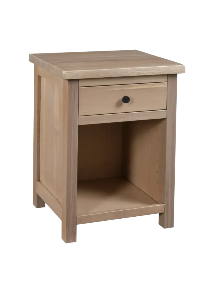 Amish Chloe 1 Drawer Nightstand with adjustable shelf