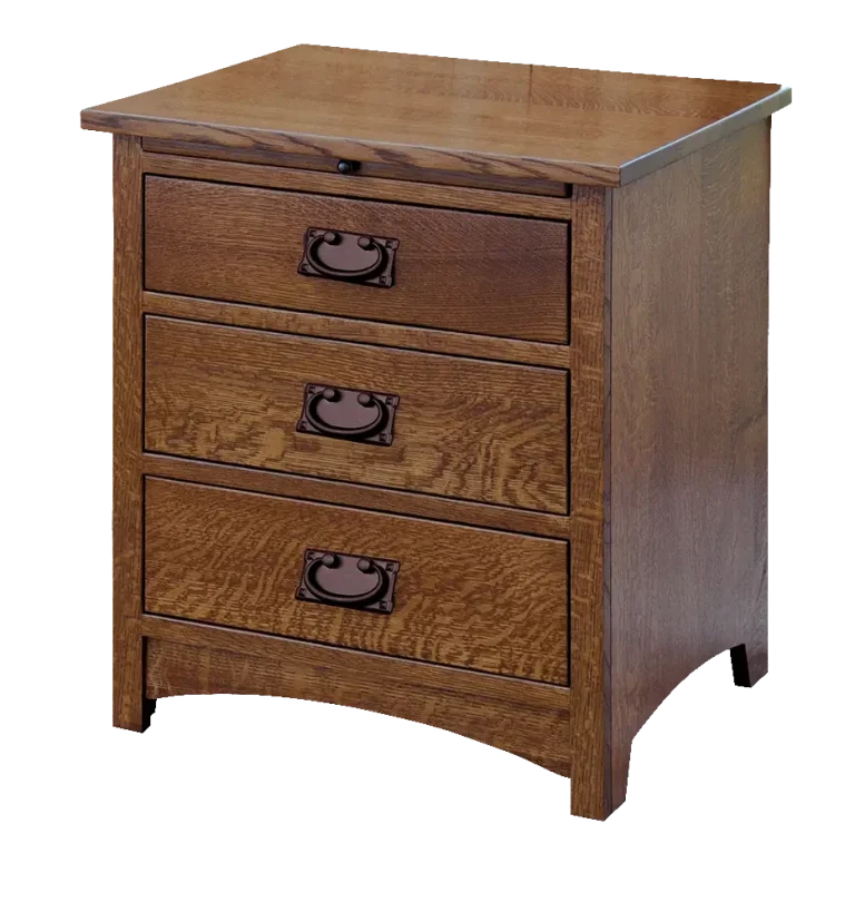 Amish Empire Mission Nightstand 3 Drawer