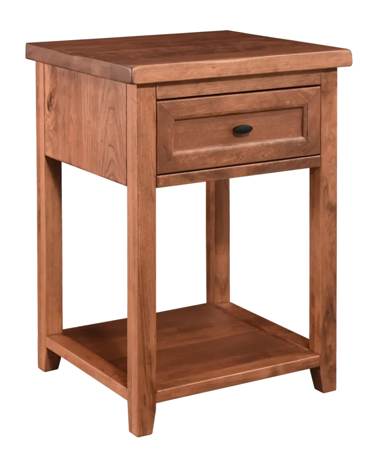 Amish Farmhouse 1 Drawer Nightstand with Shelf
