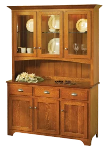 Amish Mary Ann 3 Door Hutch, Top Only