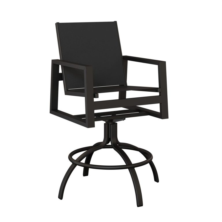 Vida Aluminum+Sling Swivel Bar Chair by Berlin Gardens