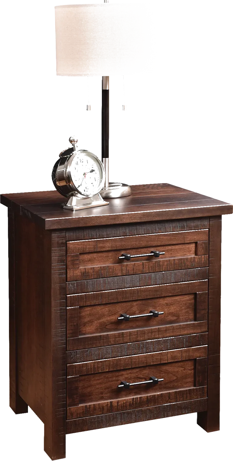 Amish Denali Nightstand with 3 Drawers