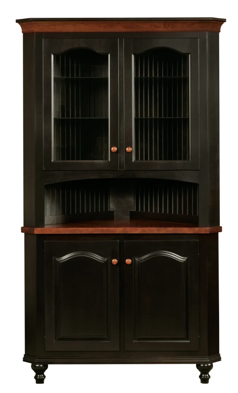 Amish Olympia Corner Hutch, Base Only