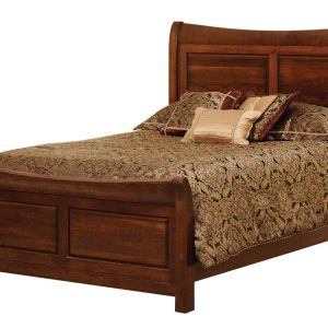 Amish Meridian Leather Panel Bed
