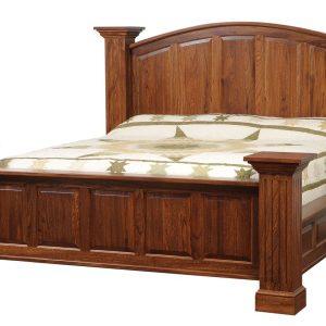 Amish Crescent Open Nightstand with 1 Drawer