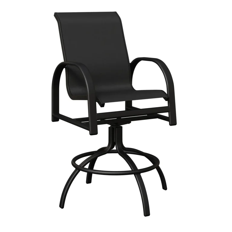 Murphy Aluminum+Sling Swivel Bar Chair by Berlin Gardens