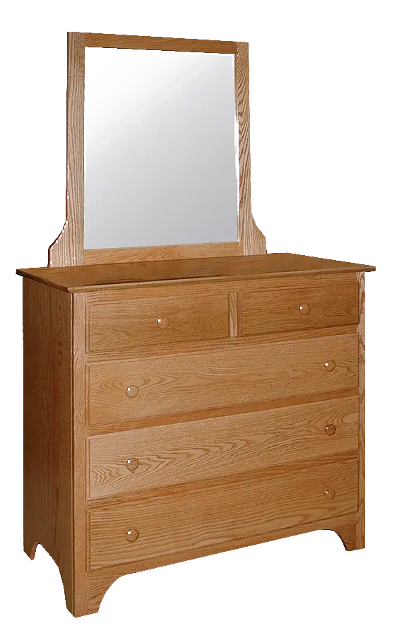 Amish Shaker Dresser with 5 Drawers