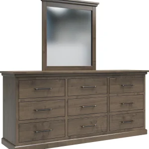 Amish Santorini Solid Hardwood Bedroom 9-Drawer Dresser Only