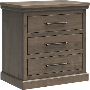 Amish Santorini Solid Hardwood Bedroom 3-Drawer Nightstand