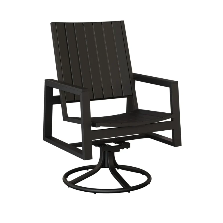 Vida Aluminum+Poly Swivel Rocker Dining Chair by Berlin Gardens