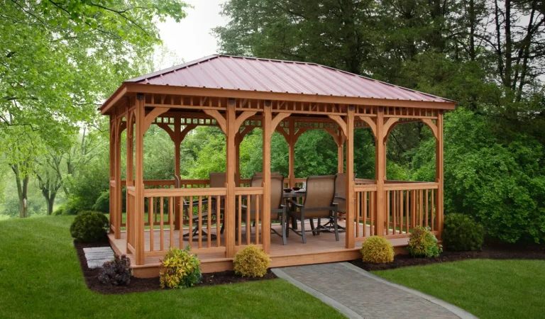 Madison Treated Wood Rectangular Gazebo from Berlin Gardens