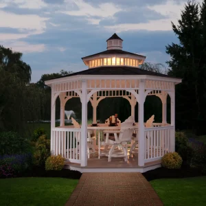 Lexington Octagon Vinyl Gazebo from Berlin Gardens