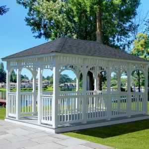Augusta Rectangular Vinyl Gazeebo from Berlin Gardens