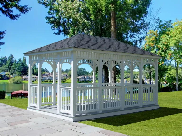 Augusta Rectangular Vinyl Gazeebo from Berlin Gardens