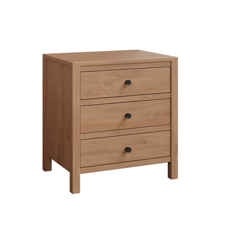 Amish Amanda Solid Hardwood Bedroom 3-Drawer Nightstand
