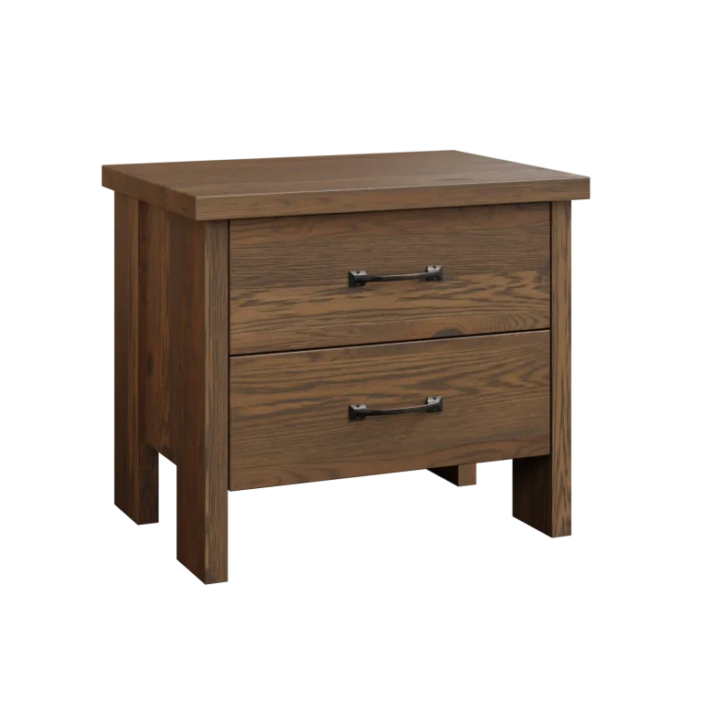 Amish Cheyenne Solid Hardwood Bedroom 2-Drawer Nightstand