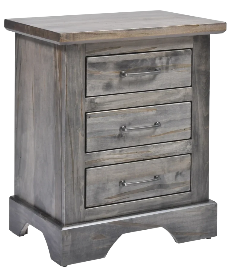 Amish Kimberley Solid Hardwood Bedroom 3-Drawer Nightstand