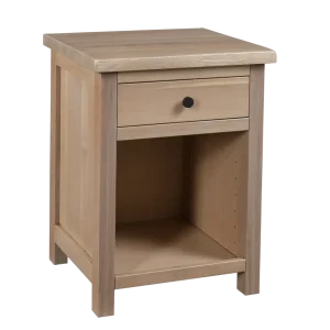 Amish Chloe 1 Drawer Nightstand with adjustable shelf