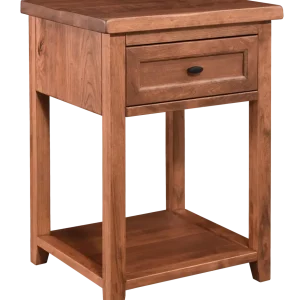 Amish Farmhouse 1 Drawer Nightstand with Shelf
