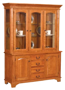 Amish Concord 3 Door Hutch, Base Only