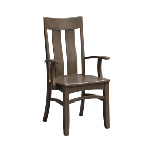 Amish Ashley Solid Hardwood Dining Arm Chair