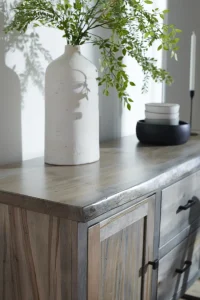 Amish Ashford Live Edge Solid Hardwood Dining Server