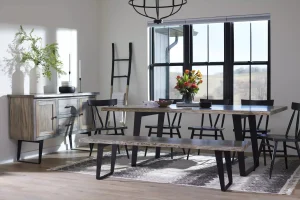 Amish Ashford Live Edge Solid Hardwood Dining Table