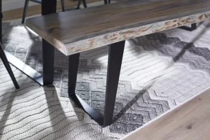 Amish Ashford Live Edge Solid Hardwood Dining Bench