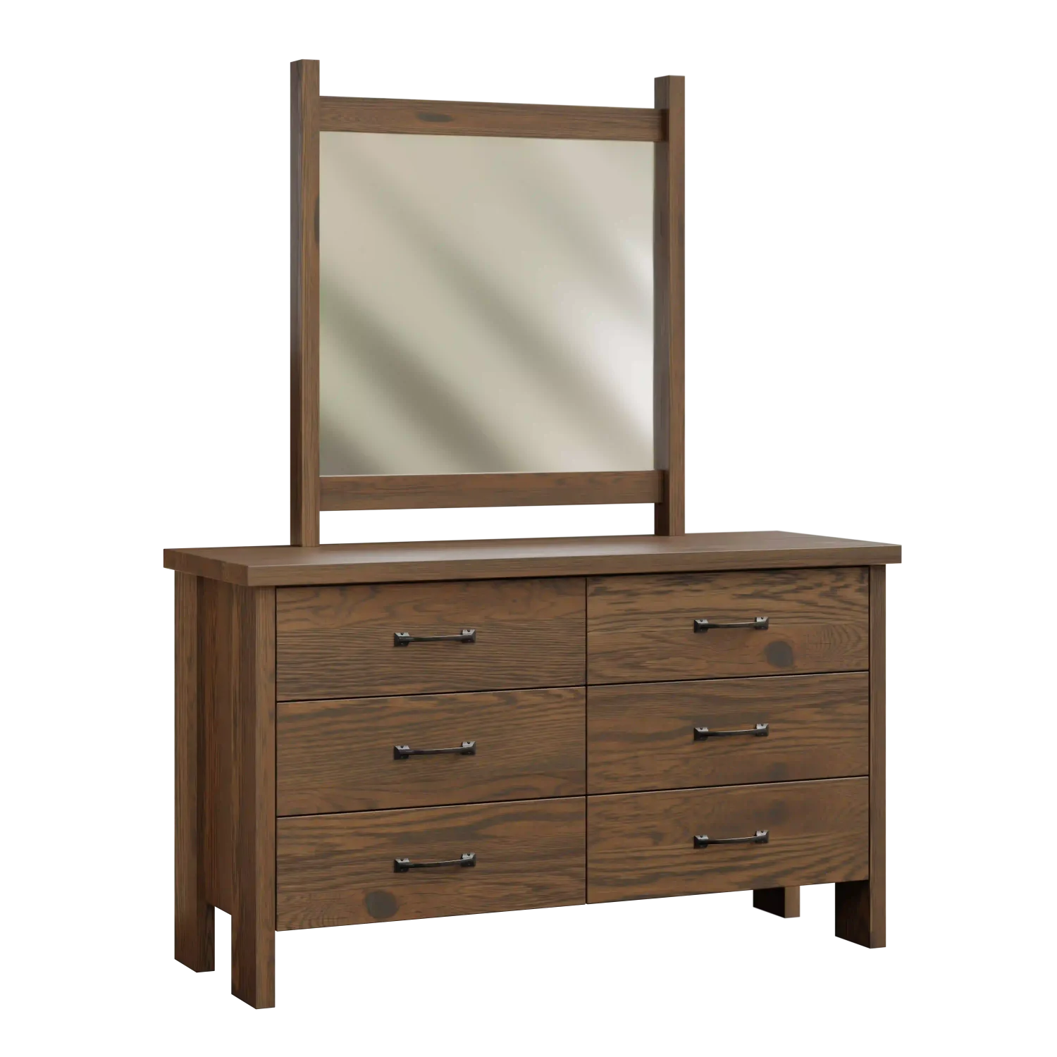 Amish Cheyenne Solid Hardwood Bedroom 6-Drawer Dresser Only