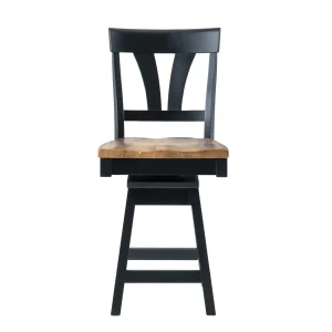 Amish Kimberley Solid Hardwood Counter Swivel Dining Side Chair