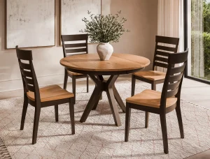 Amish Madison Single Pedestal Solid Hardwood Dining Table