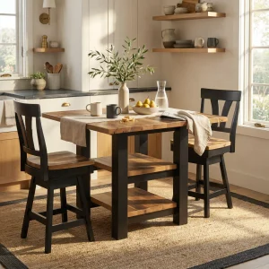 Amish Franklin Solid Hardwood Counter-Height Dining Table