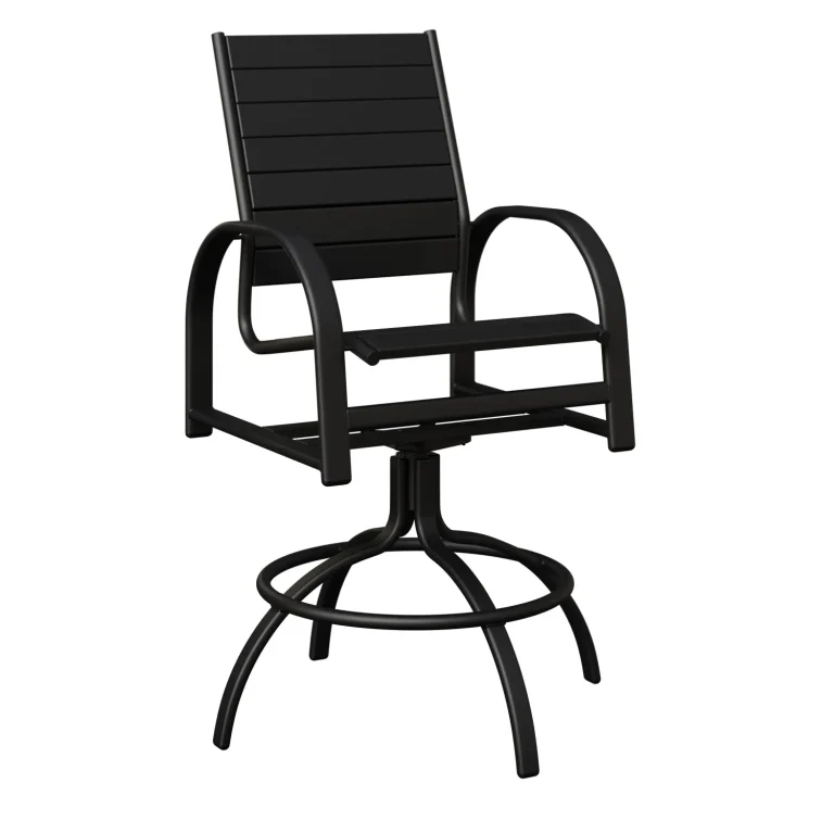 Murphy Aluminum+Poly Swivel Bar Chair by Berlin Gardens