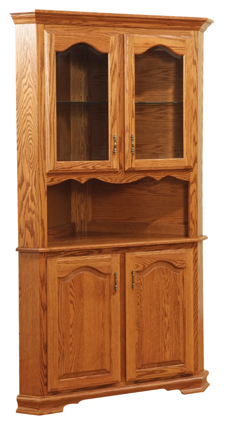 Amish Heritage Door Corner Hutch, Base Only